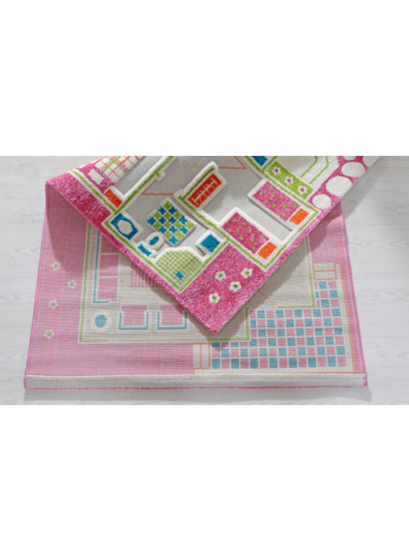 IVI 3D Play Carpet Playhouse - Medium | Pink | Activity Playmat for Kids & Children | Bedroom, Living Room, Nursery Rug | Polypropylene | Foldable | 150 cm x 100 cm - Image 5